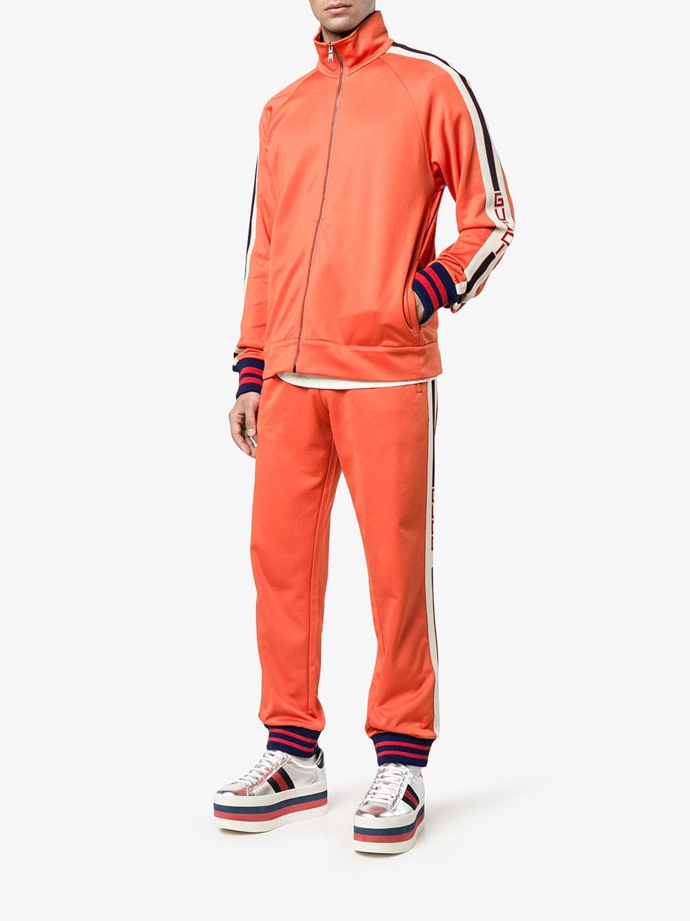 GG vintage web platform sneakers