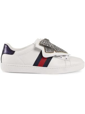 Ace sneaker with removable embroideries