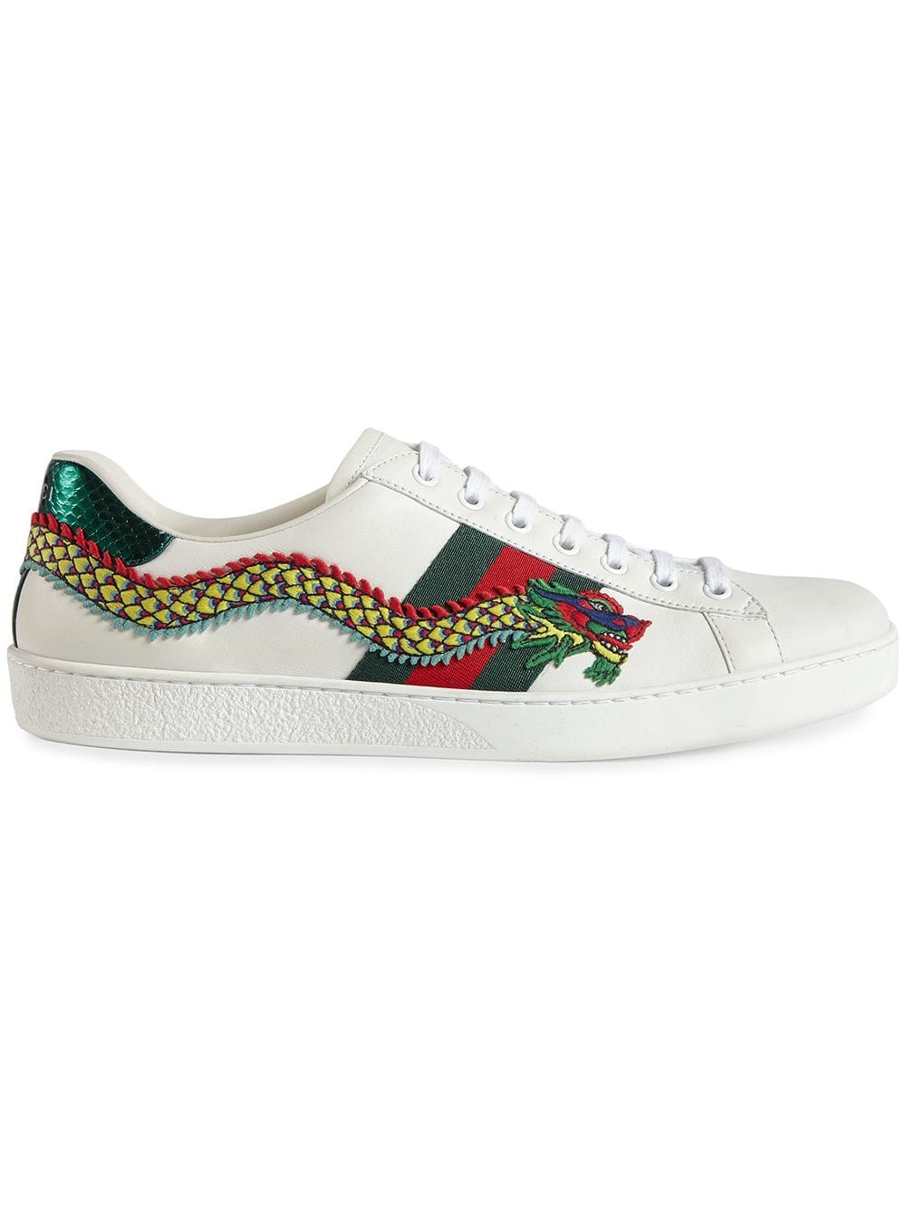 Dragon Ace embroidered leather sneaker
