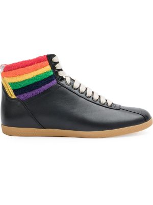 rainbow hi-top sneakers