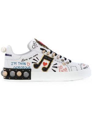Musical Patch Lace-up Sneakers