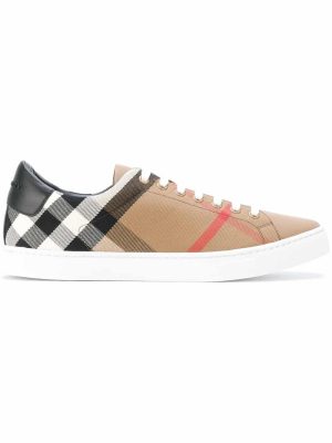 House Check and Leather Sneakers