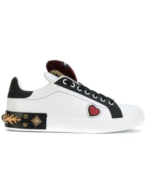 Heart And Stud Embellished Portofino Sneakers