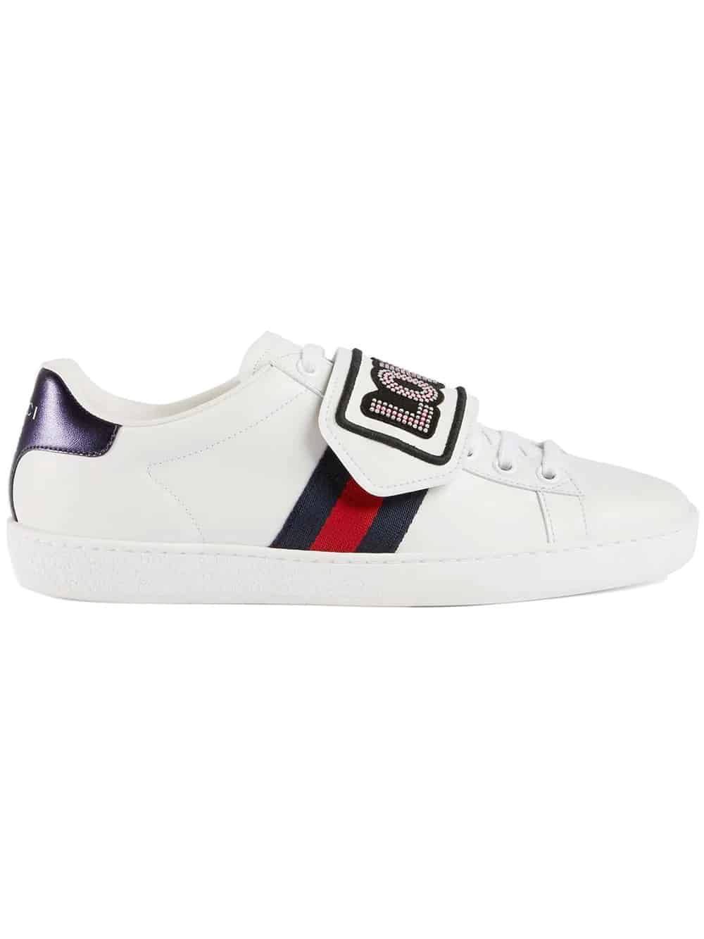 Ace sneaker with removable patches