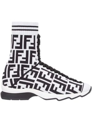 logo sock sneaker boots