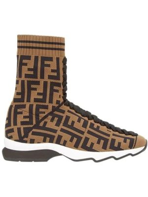 logo sock sneaker boots
