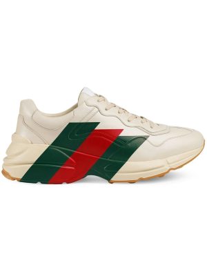 GUCCI Rhyton Web print leather sneaker