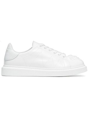 White Medusa Leather Sneakers