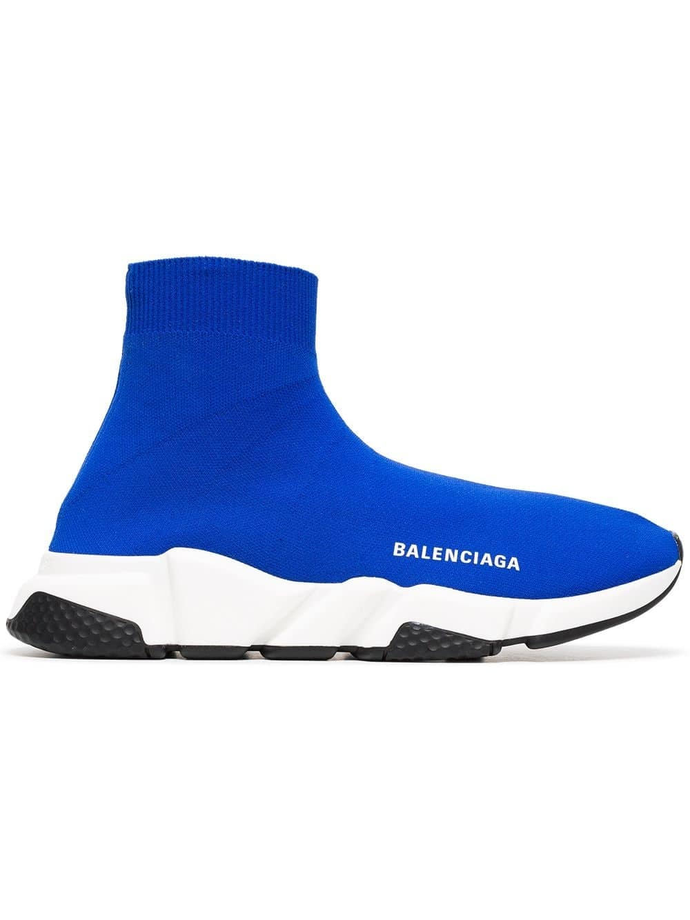 blue and white speed sock sneakers