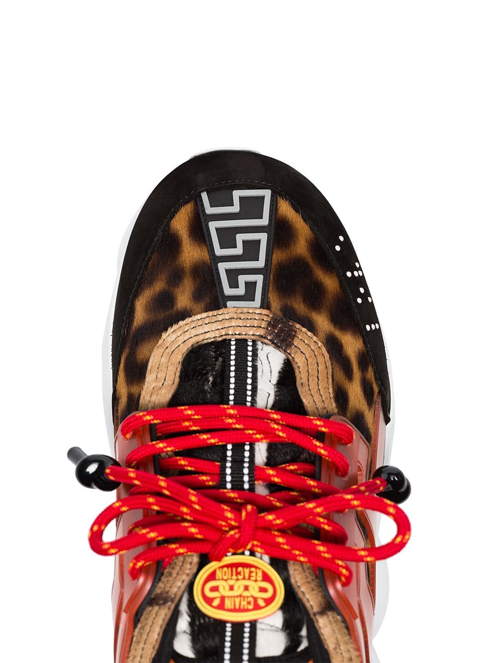 Multicoloured Chain Reaction Leopard Print Leather Sneakers