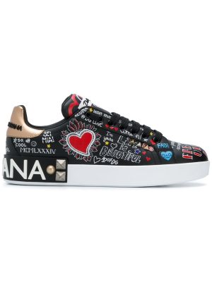 Portofino Mural Print Sneakers