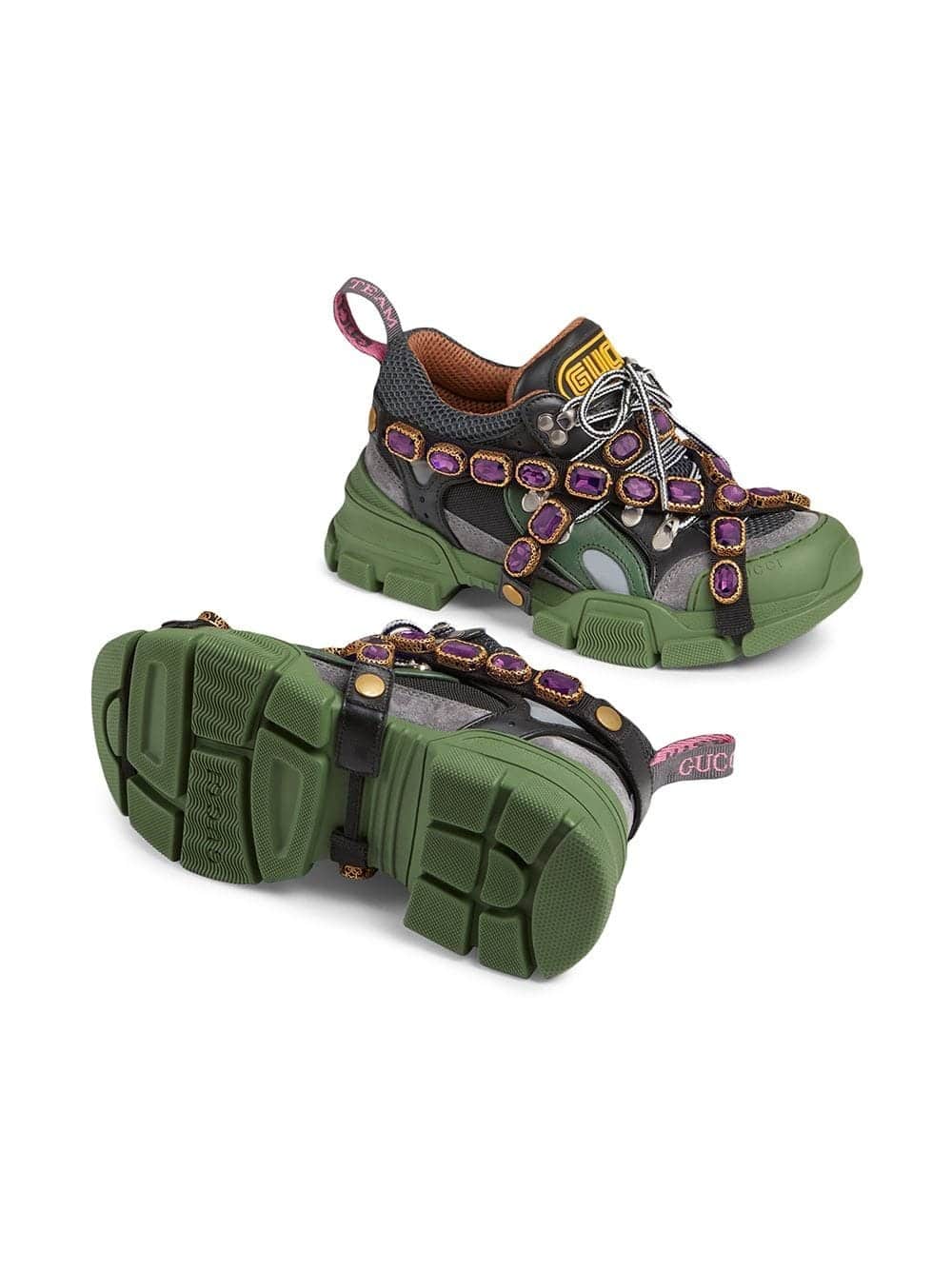 Flashtrek sneakers with removable crystals