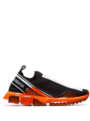 Black Neon sole knitted sock sneakers