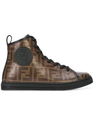 monogram hi-top sneakers