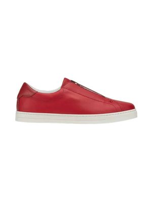 ribbed Zucca panel slip-on sneakers