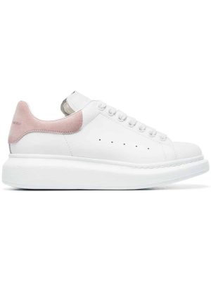 ALEXANDER MCQUEEN white chunky leather low-top sneakers