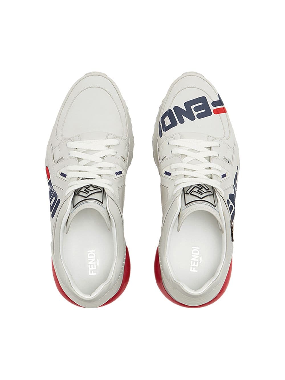 white Fendi Mania low-top sneakers