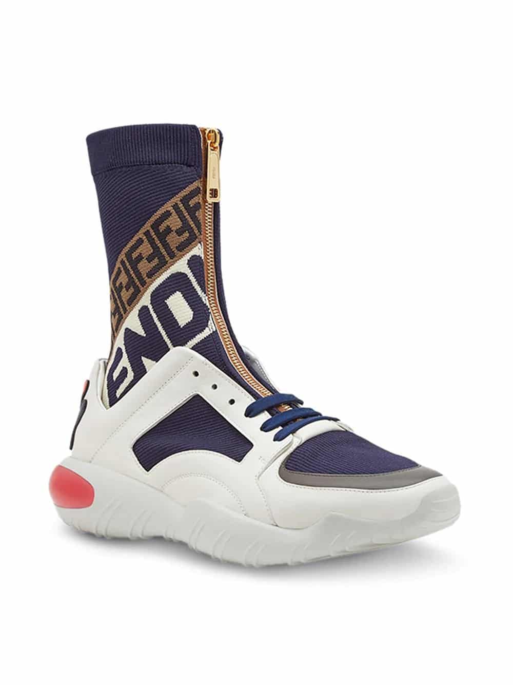 hi-top logo sneakers
