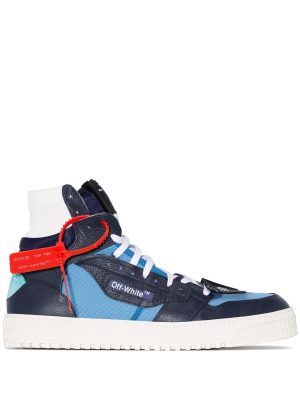 blue Court hi-top leather sneakers
