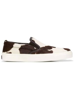 cowhide slip-on sneakers