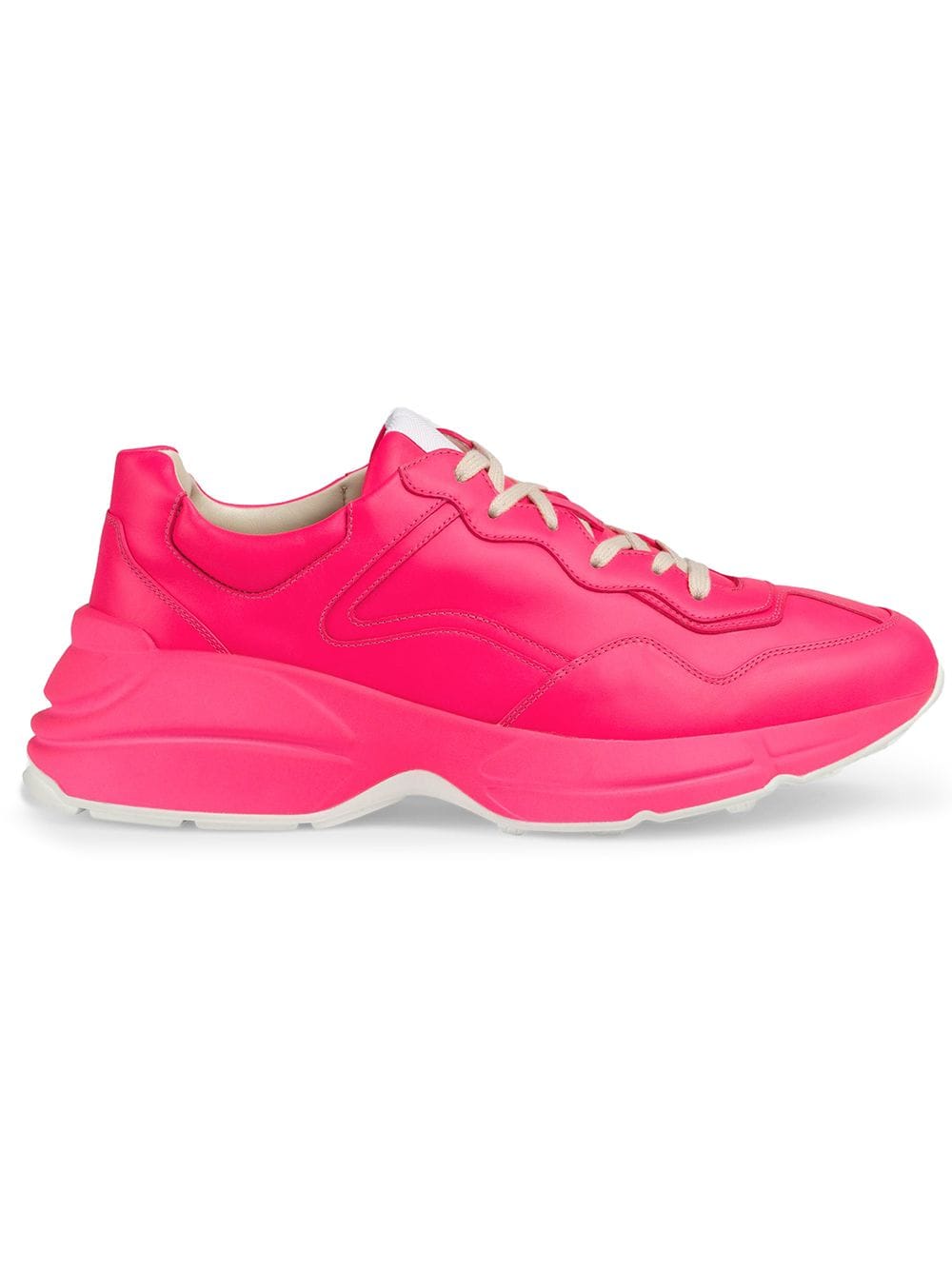 Rhyton fluorescent leather sneaker
