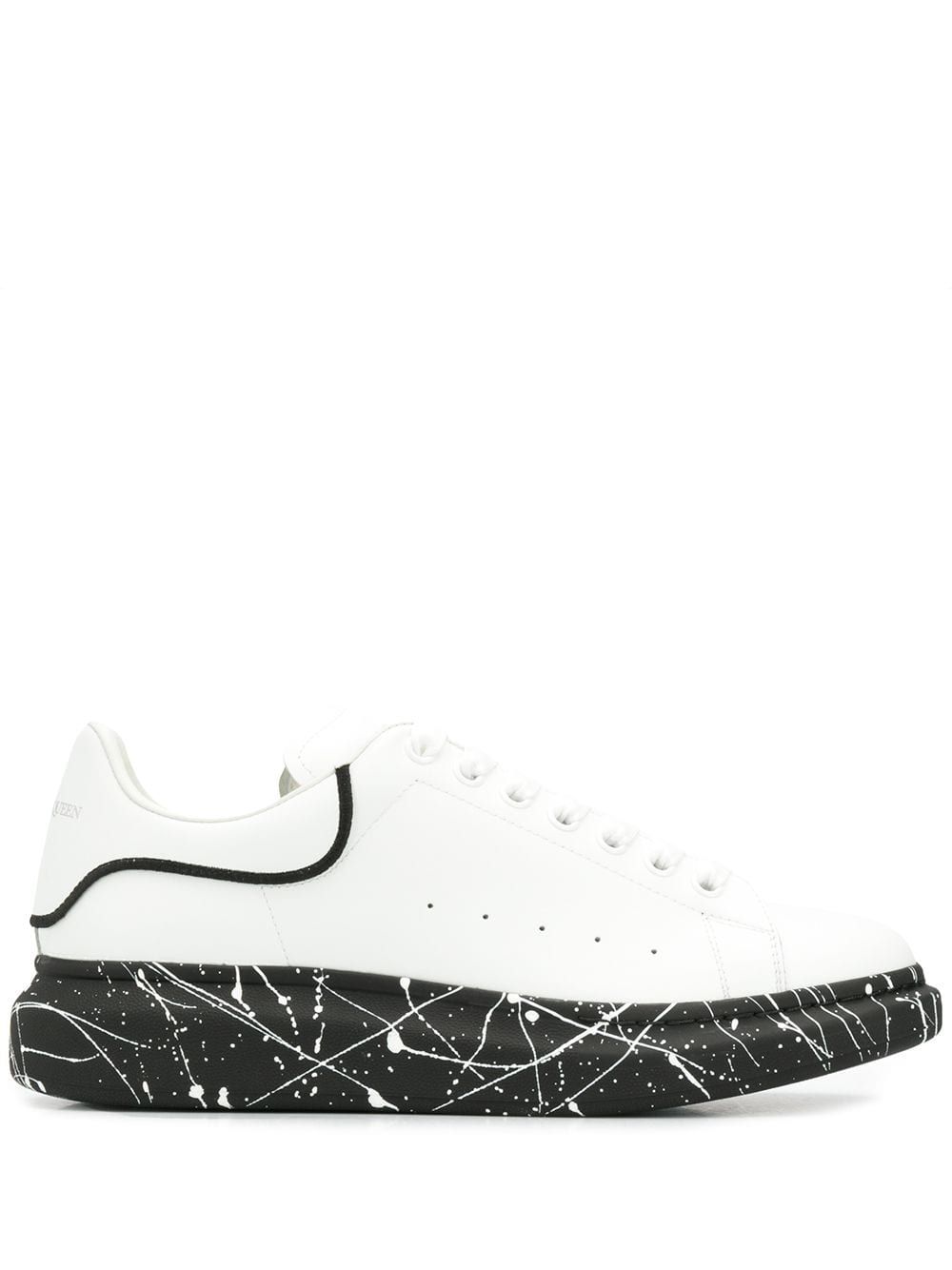 painted sole lace-up sneakers