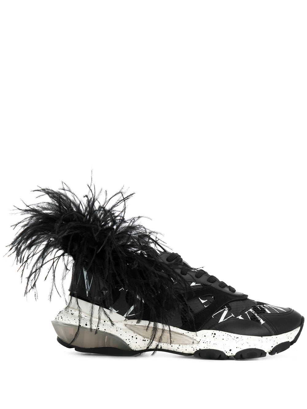 logo grid feather Bounce sneakers