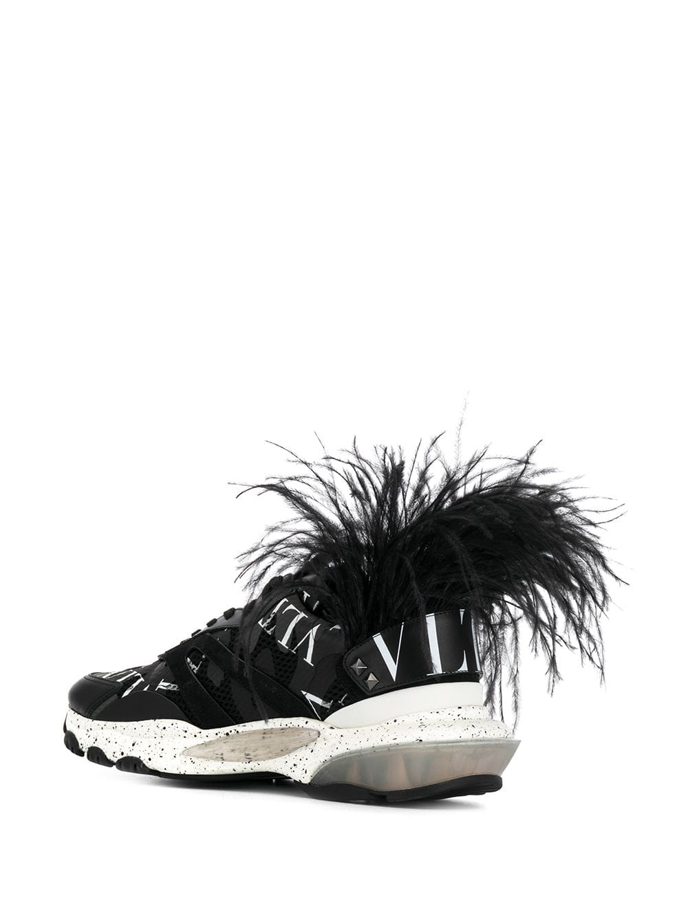 logo grid feather Bounce sneakers