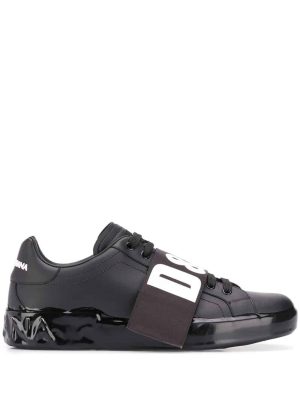 'Love' print lo-top sneakers