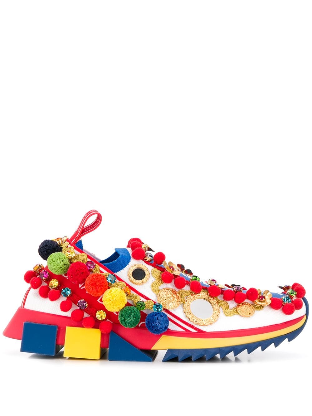 logo print pompom sneakers