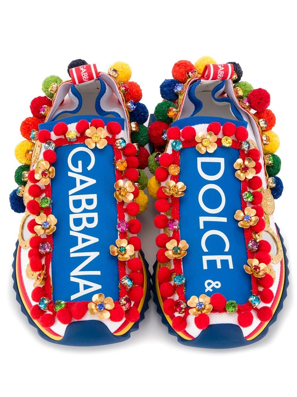 logo print pompom sneakers