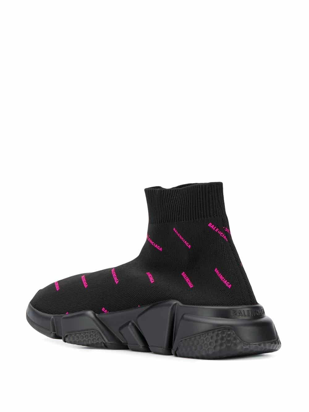 Speed logo knitted sneakers