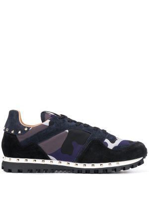 Camouflage Sole Stud Sneakers