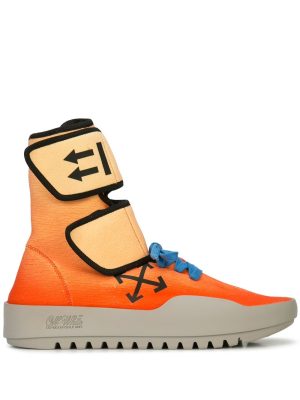 orange Wb moto wrap sneakers