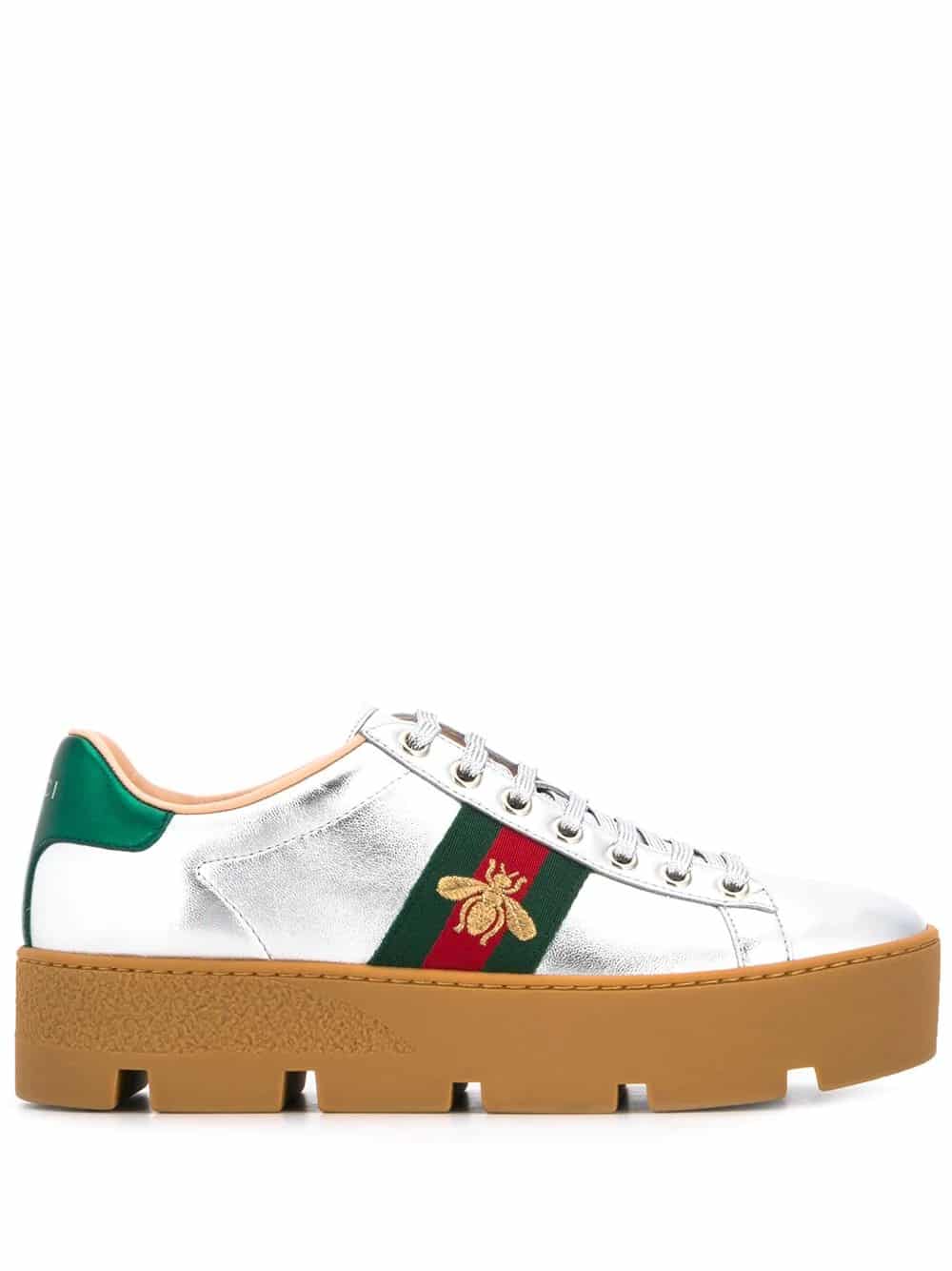 Ace embroidered platform sneaker