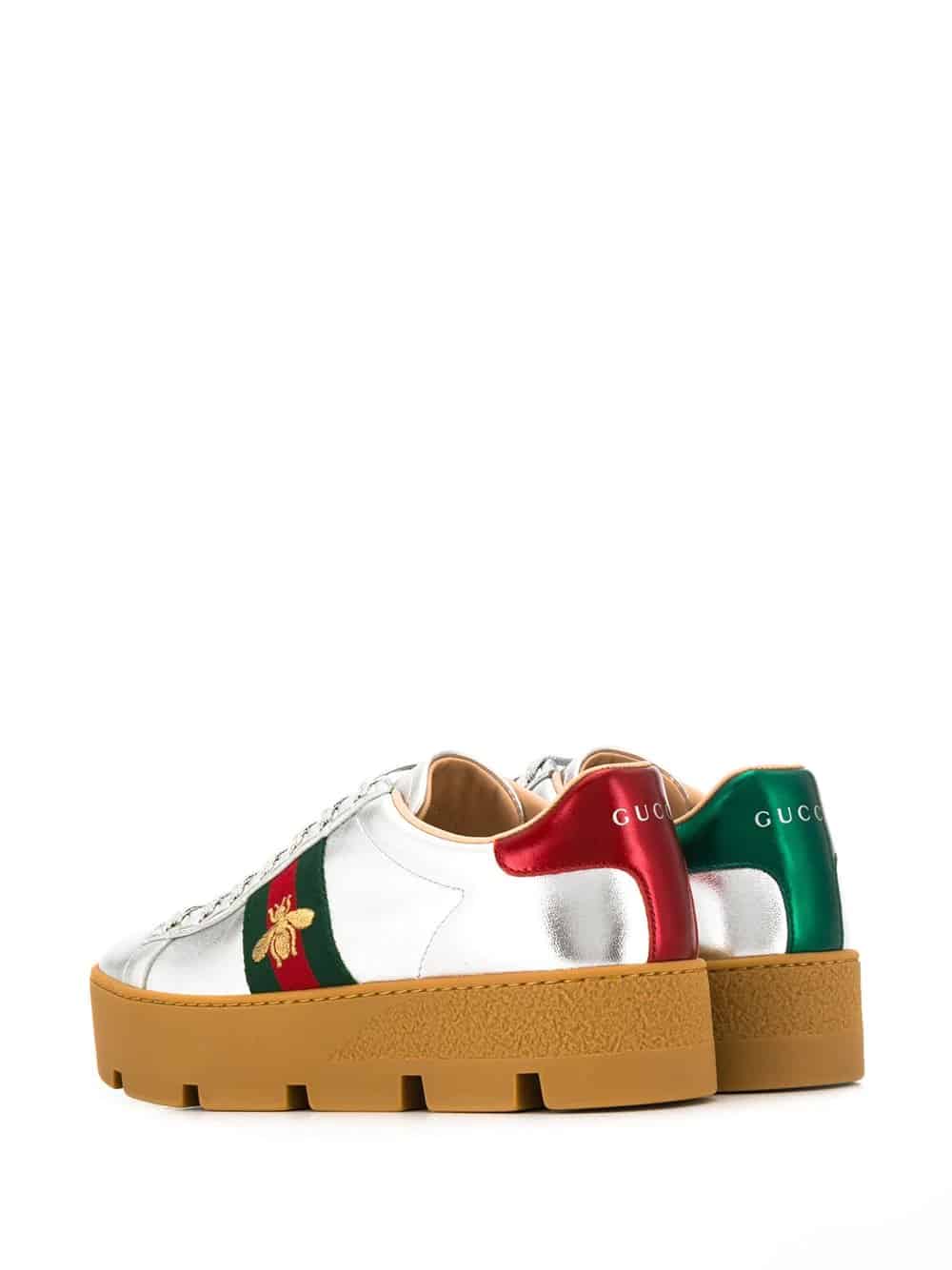 Ace embroidered platform sneaker