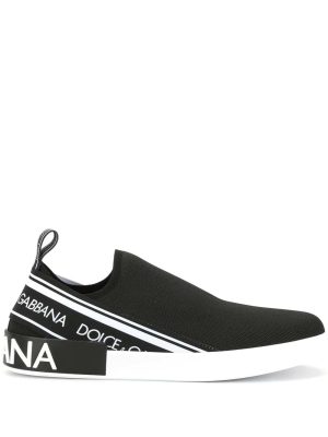 slip on logo sneakers