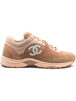 CC Logo Beige Pink Suede Sneaker
