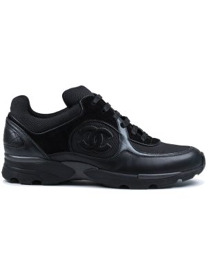 CHANEL CC Logo Triple Black OG Leather Sneaker