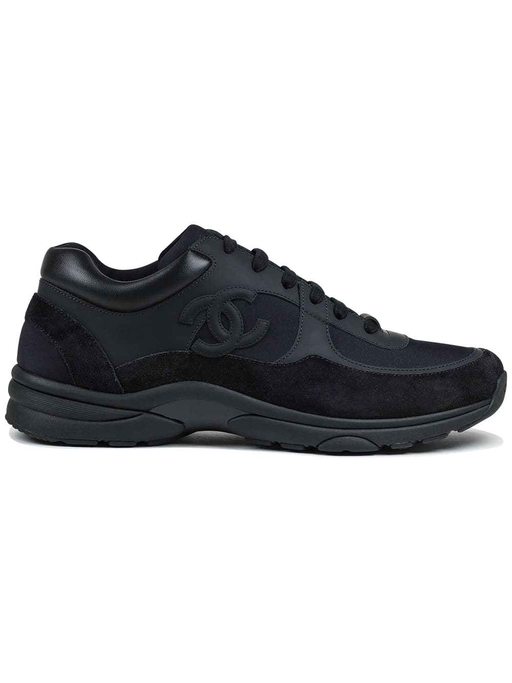 CC Logo Suede Triple Black Sneaker