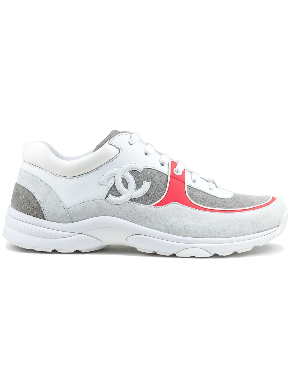 CC Logo White Flourescent Red Sneaker