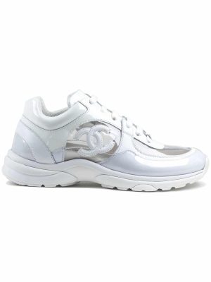 CHANEL CC Logo White Transparent Sneaker