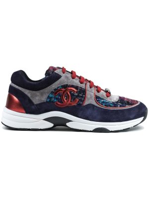 CC Logo Navy Red Tweed Sneaker