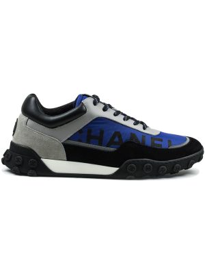 CC Blue & Grey Nylon Calfskin Sneaker