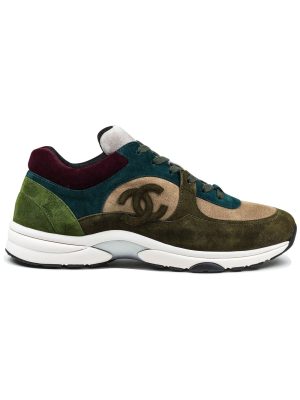 CC Logo Suede Brown Maroon Green Sneaker