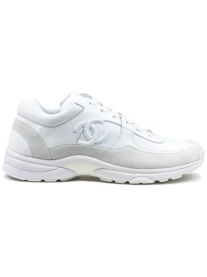 CHANEL CC Logo Triple White Sneaker