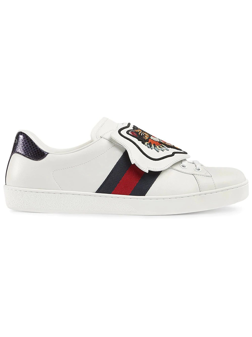 Ace sneaker with removable embroideries